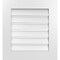 Ekena Millwork Vertical Surface Mount PVC Gable Vent: Functional, w/ 3-1/2"W x 1"P Standard Frame, 22"W x 24"H GVPVE22X2401SF - alternate 1